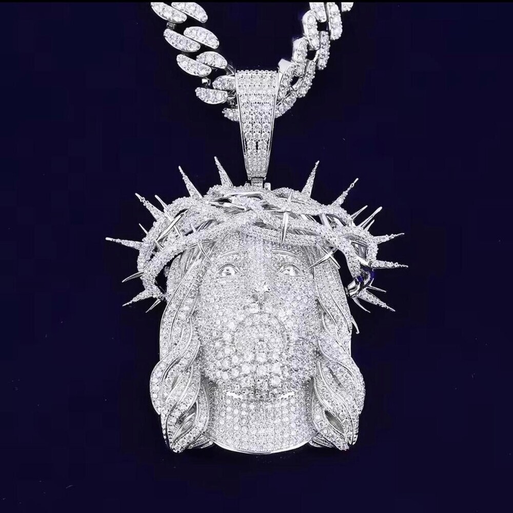 Jesus Piece Pendant With 9 Mm Bbf 6 - Picture 3 of 8